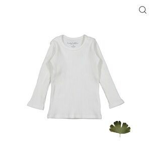 White Ribbed Kids Long Sleeve Shirt by boutique brand Lovely Littles